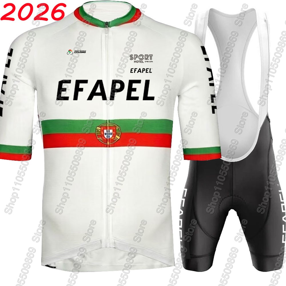 Cycling Commute Shorts - Portugalia 2026 Zestaw kolarski Efapel: Koszulka,