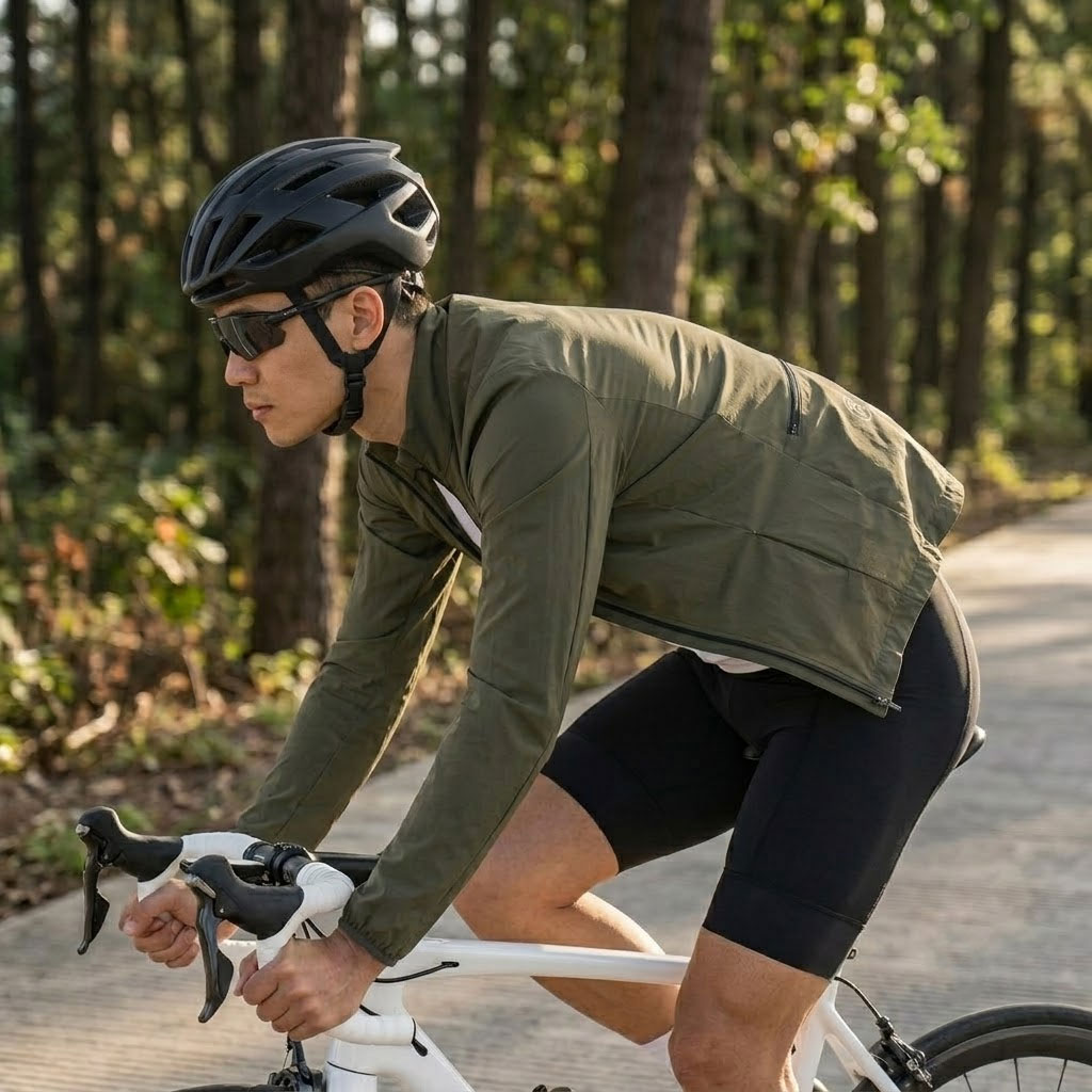 Cycling Commute Jacket - MY KILOMETRE Wiosenna męska wodoodporna rowerowa
