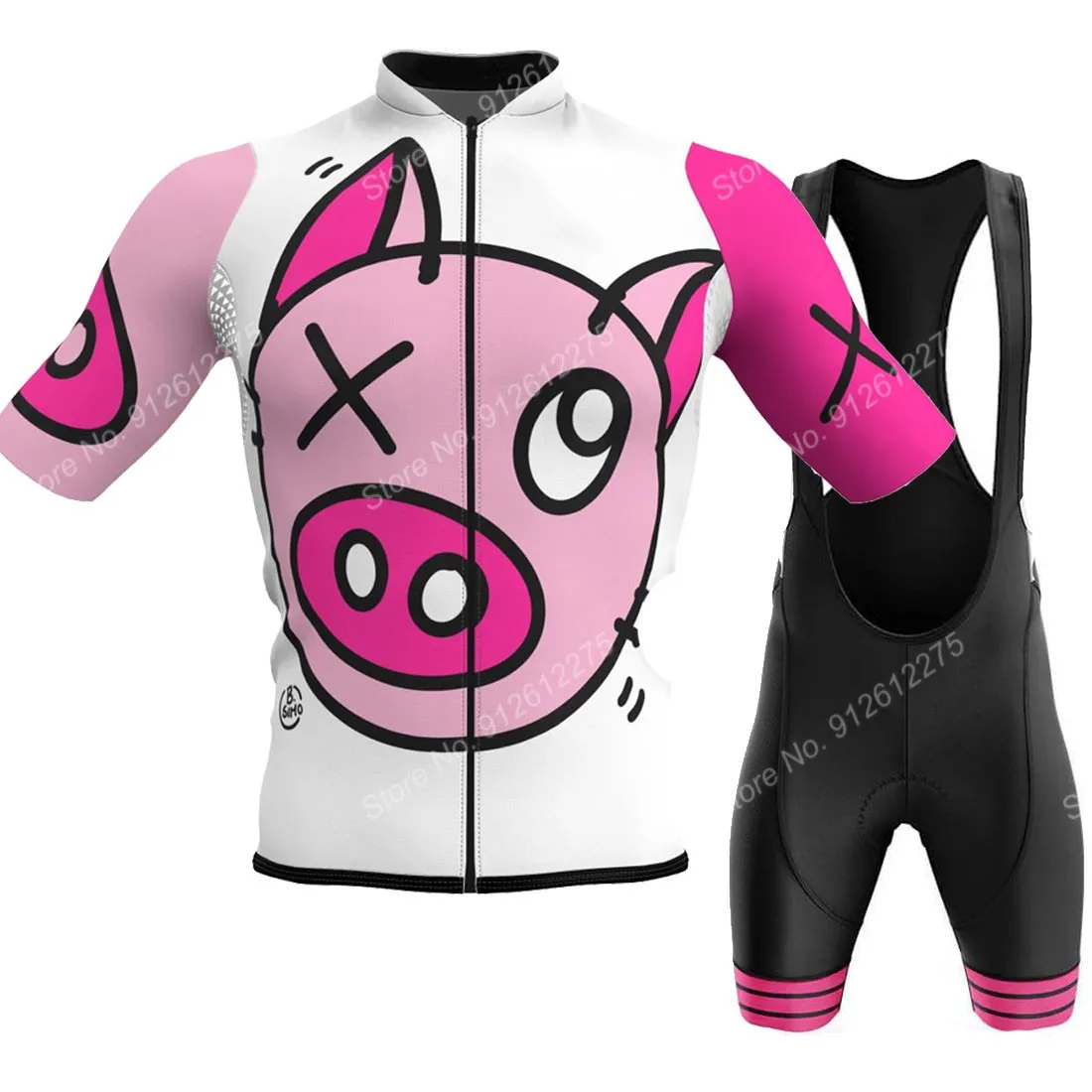 Cycling Commute Shorts - Zestaw Cartoon Comic Pig 2023 Koszulka
