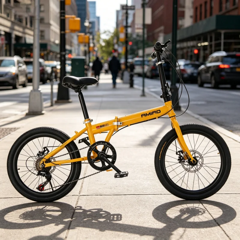 Rower składany z żółtymi felga – Commuting With Bike recenzja i cena